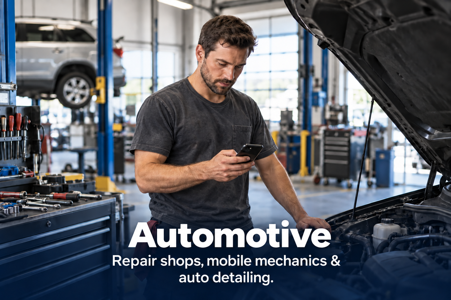Automotive. Repair shops, mobile mechanics & auto detailing.